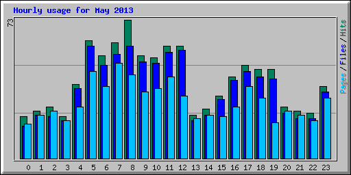 Hourly usage for May 2013