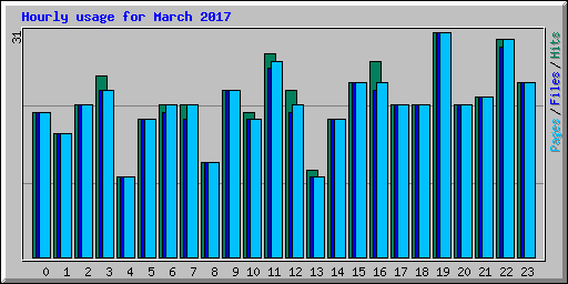 Hourly usage for March 2017