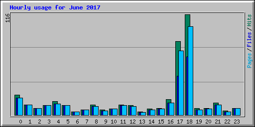Hourly usage for June 2017