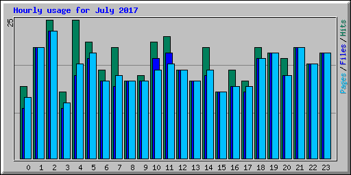 Hourly usage for July 2017